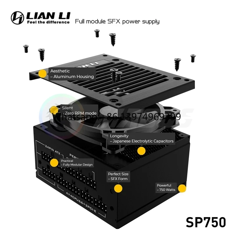 750W Sfx Fully Modular Power Supply - مزود طاقة LIAN LI بقدرة 750